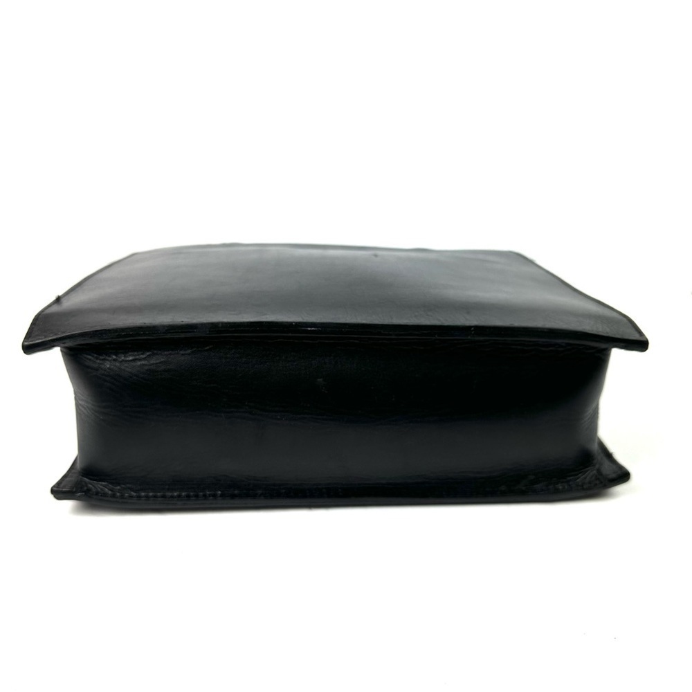 Overland Vintage Handbag Black Leather Double Handles Made In USA Purse - Picture 6 of 12